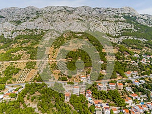 Marusici on the Makarska Riviera from above