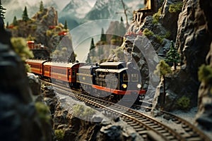 Marvel at the detail of a model train set with