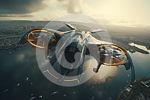 Marvel at a futuristic air race where advanced