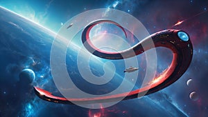 cosmic marvel: nebula serpent's odyssey. ai generated