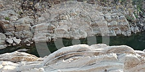 Marvel rock or mountain with river maa Narmada, Jabalpur India