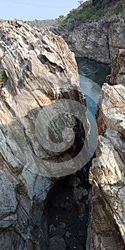 Marvel rock or mountain with river maa Narmada, Jabalpur India