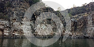 Marvel rock or mountain with river maa Narmada, Jabalpur India