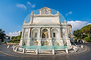 The marvelous Acqua Paola Fountain in Rome, Italy.