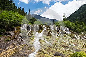 Marvelous flying waterfall during summer season