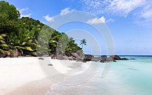 Paradise beach on Silhouette island, Seychelles photo