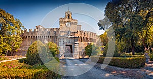 Marvelous summer view of Rocca Priora Castle.