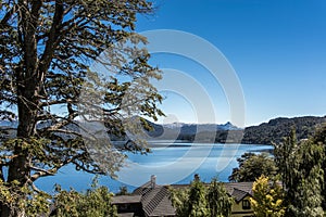 Marvelous view of the Nahuel Huapi Lake at Villa La Angostura