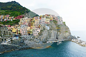 Marvelous view of the village of Manarola, Italy