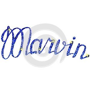 Marvin name lettering tinsels