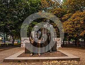 Marx and Engels statue in Berlin photo
