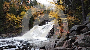 Mary Ann Waterfalls, Cape Breton, Nova Scotia. Autumn waterfall view.