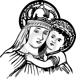Mary and Baby Jesus photo