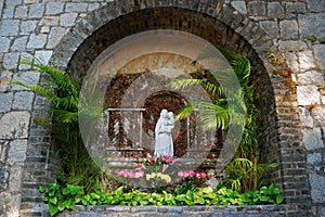 Mary and the baby Jesus in Fort Monte, Macao