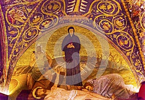 Mary Dead Jesus Mosaic Church Holy Sepulcher Jerusalem Israel