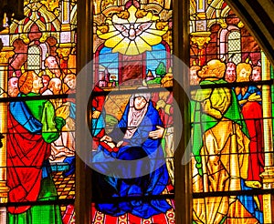 Mary Holy Spirit Stained Glass All Saints Castle Church Schlosskirche Wittenberg Germany