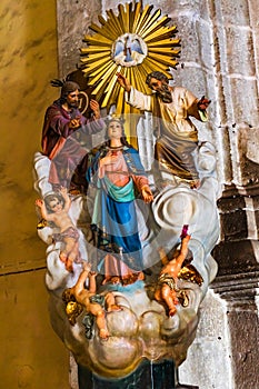 Mary Jesus God Statue Templo de la Compania Church Oaxaca Mexico photo