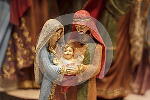 Mary and Joseph with baby Jesus