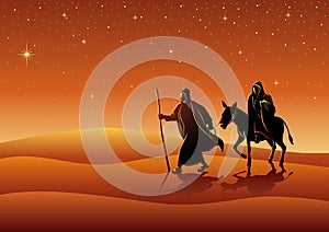 Mary and Joseph, journey to Bethlehem