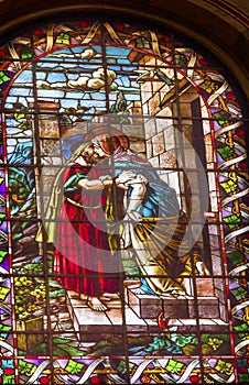 Mary Joseph Stained Glass San Francisco el Grande Madrid Spain