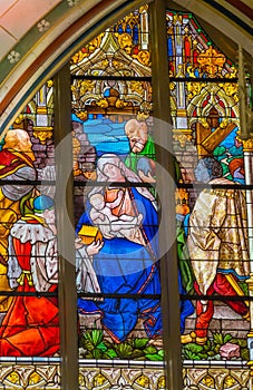 Mary Nativity Stained Glass All Saints Castle Church Schlosskirche Wittenberg Germany