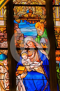 Mary Nativity Stained Glass All Saints Castle Church Schlosskirche Wittenberg Germany