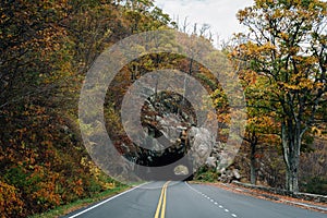 Mary`s Rock Tunnel, on Skyline Drive in Shenandoah National Park, Virginia
