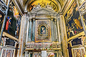 Mary Shrine Santa Maria Della Pace Church Basilica Rome Italy