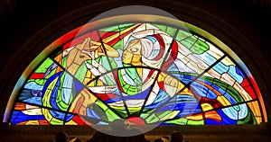 Mary Stained Glass Basilica of Lady of Rosary Fatima Portugal
