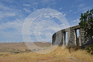 Maryhill Stonehenge and Wind Turbines photo