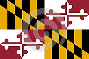 Maryland flag. Vector illustration. United States of America.