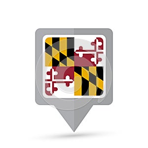 Maryland state flag map icon