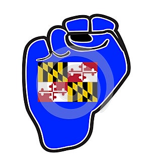 Maryland State Flag Power Fist