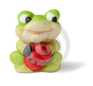 Marzipan good-luck frog