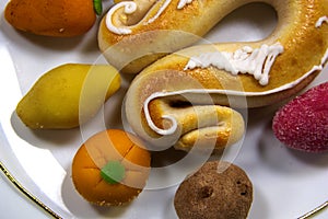 Marzipan shaped fruit typical of the festival of Valencia on October 9 photo