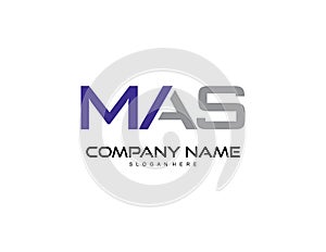 MAS Letter logo design vector