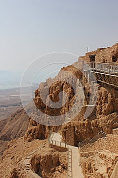 Masada are Ancient Ruins located in the Southern Judaen Desert in Israel