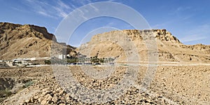 Masada Fortress near the Dead Sea in Israel photo
