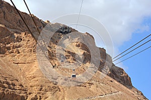 Cablecar at the ancient fortress of Masada.