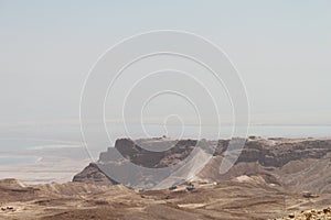 Masada over Dead Sea, Israel