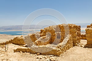 Masada ruins in southern Judean Desert in Israel