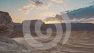 Masada sunset time lapse