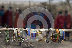 Masai tipycal souvenirs at a village