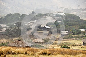 Masai village, Great Rift Valley, Tanzania, Eastern Africa