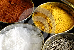 Masala Assorted Condiments and Spices Box photo