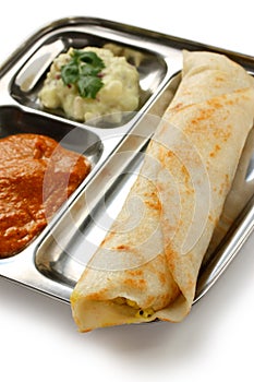 Masala dosa, south indian food photo