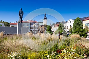 Masaryk square, Roznov pod Radhostem town, Moravia, Czech republic