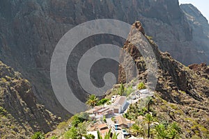Masca mountain village and gorge on Tenerife island, Canary islands, Spain