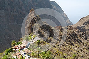 Masca mountain village and gorge on Tenerife island, Canary islands, Spain