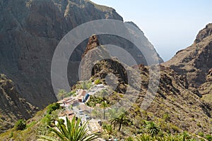 Masca mountain village and gorge on Tenerife island, Canary islands, Spain